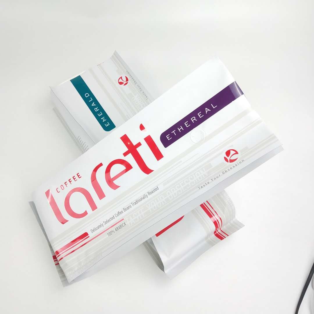 Matt Film Side Gusset Bag Resealable feito sob encomenda com a válvula da folha de alumínio para o café Bean Packaging Pouch