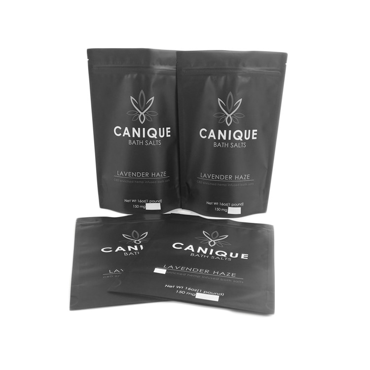 A prova do cheiro ensaca o zíper do produto comestível ensaca o saco feito sob encomenda de prata brilhante metálico seco de Mylar de sal de banho do logotipo 16OZ das sementes de flor