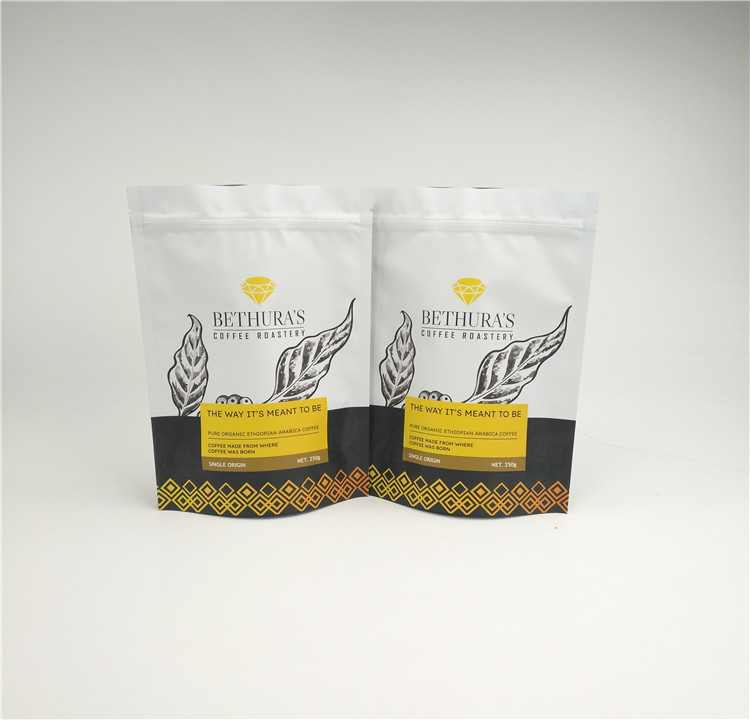 saco lateral reusável de Mylar do reforço de 140mic MOPP para feijões de café