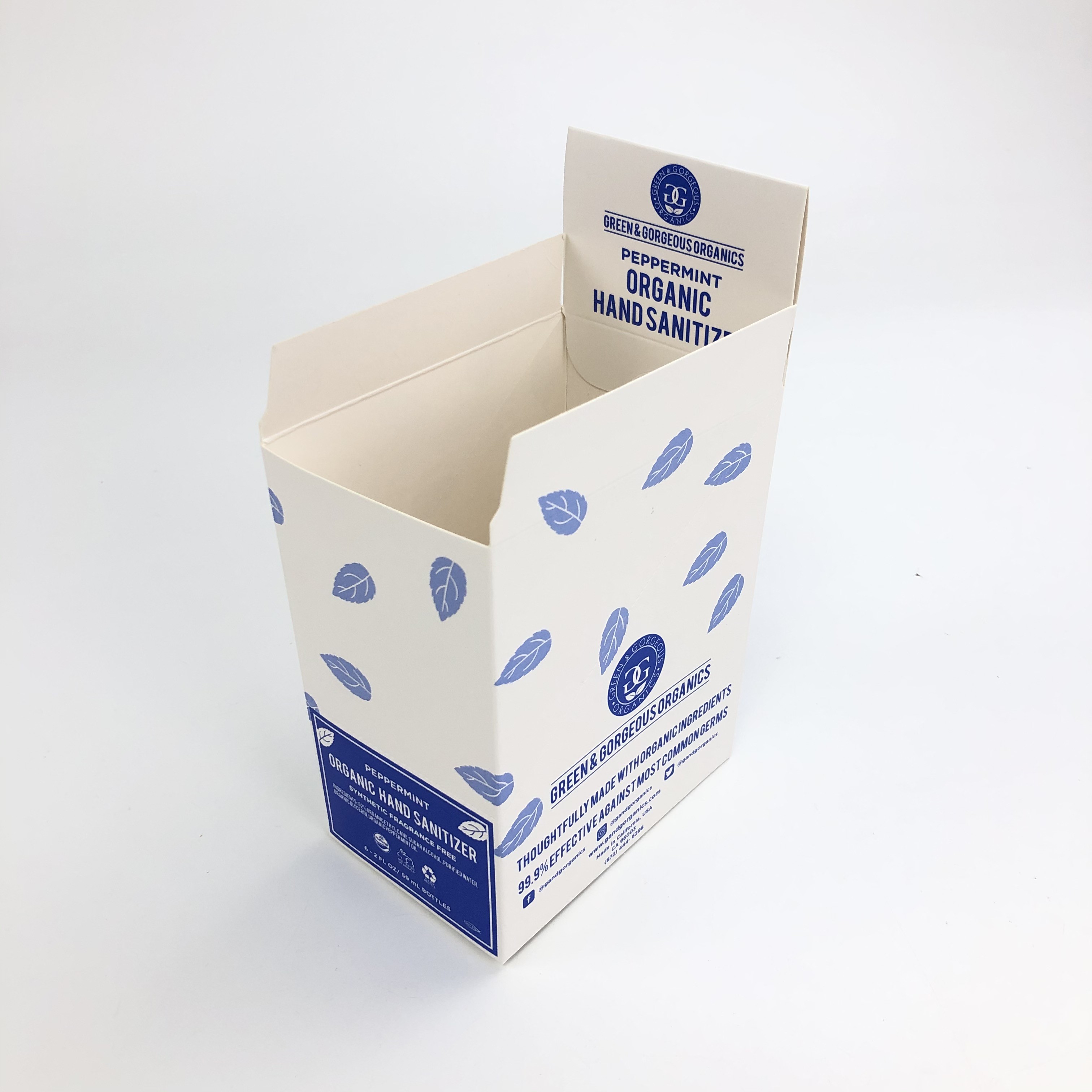 UV feitos sob encomenda de Matt Film gravados com cartão branco da espessura de 400g 350g para garrafas de 30ml 60ml indicam o empacotamento da caixa de papel