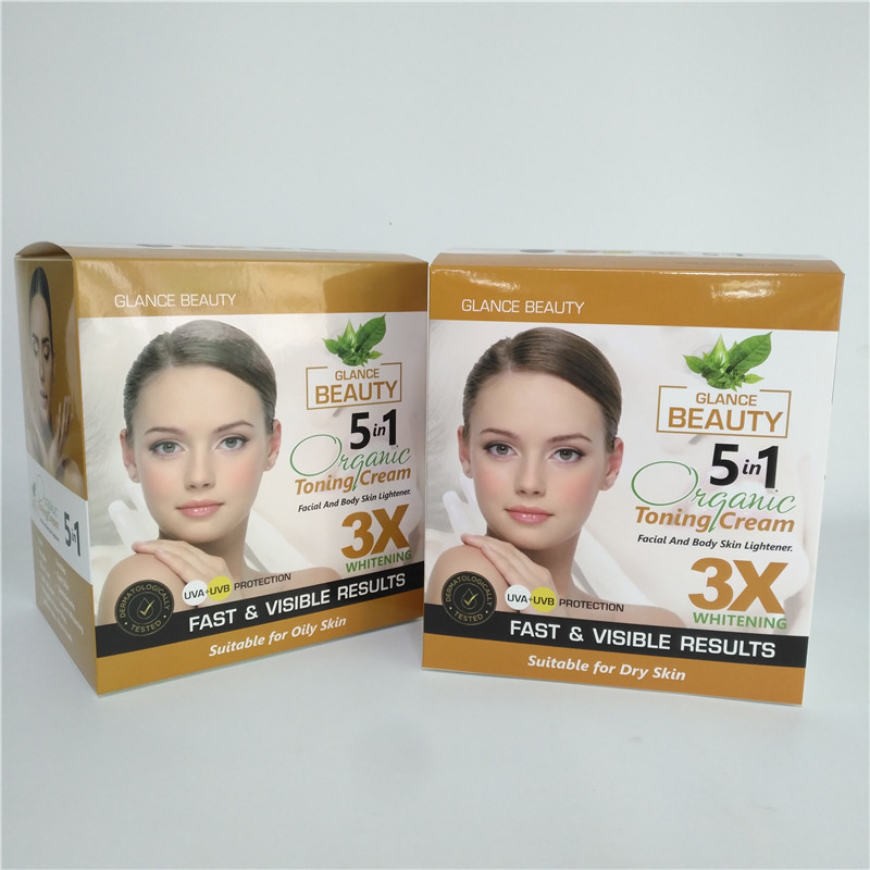 Caixa de papel cosmética de empacotamento de creme facial impressa feita sob encomenda de Skincare do cartão para o detergente para a roupa