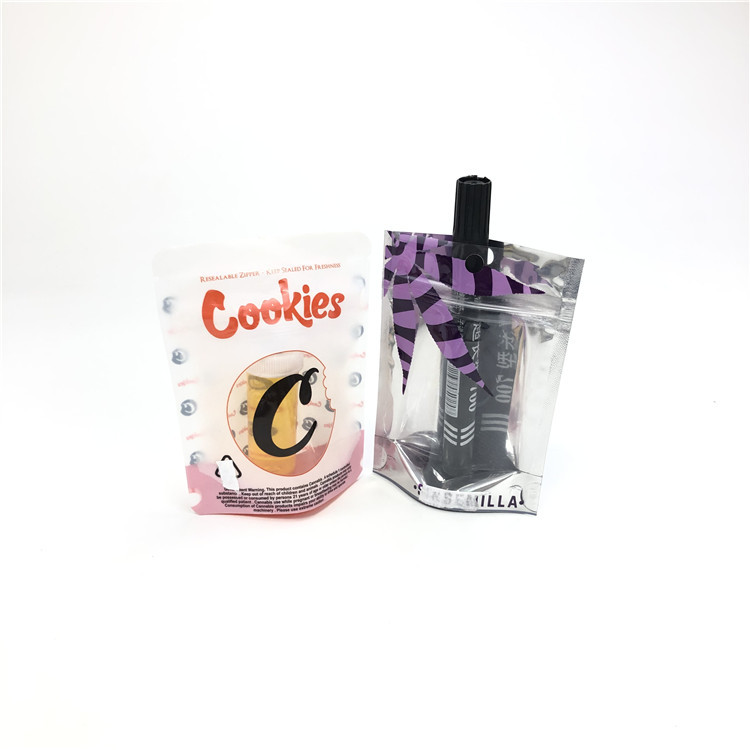 empacotamento sem perigo para as crianças do malote da folha de Mylar da cookie do toque macio de sementes de flor CBD de 1/8oz 3.5g