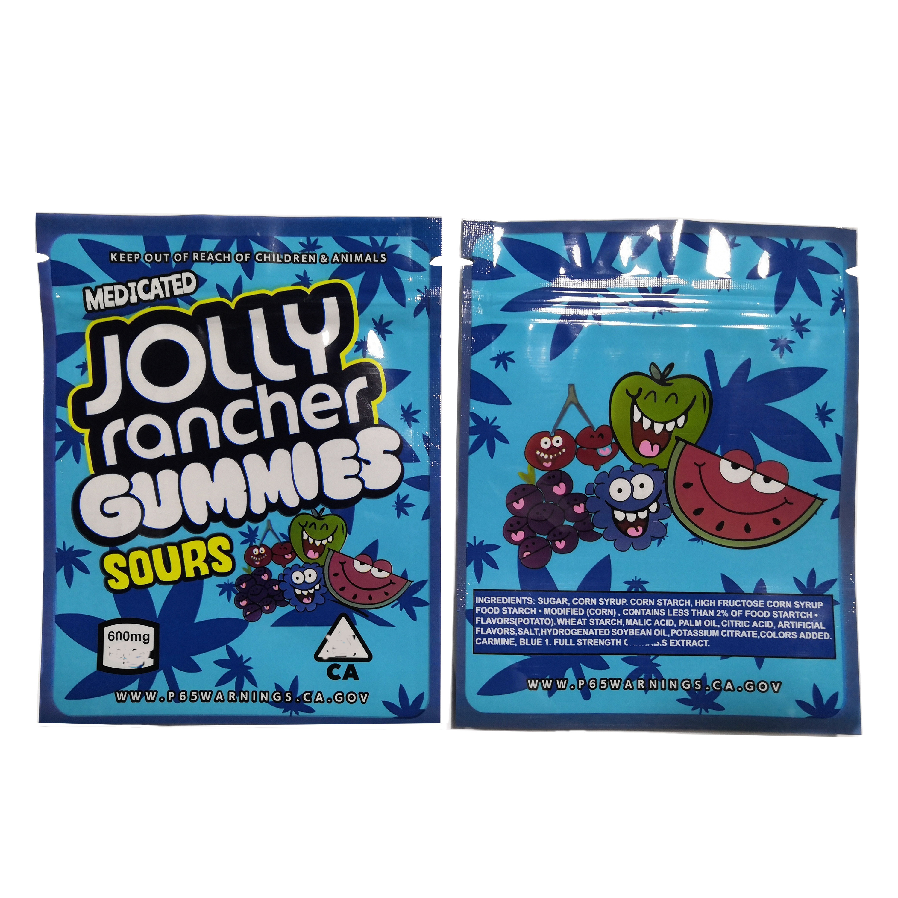 cannabis do saco THC de Mylar dos doces de 200mic CBD Gummies