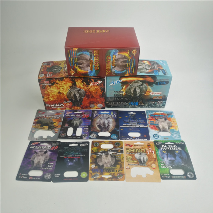 Cartão super da bolha do rinoceronte do comprimido 3D do sexo de FDA da pantera para cápsulas