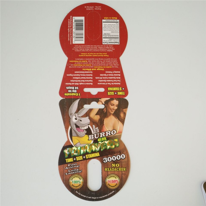 Cartão de empacotamento de carimbo quente Rhuno 100K da cápsula do holograma