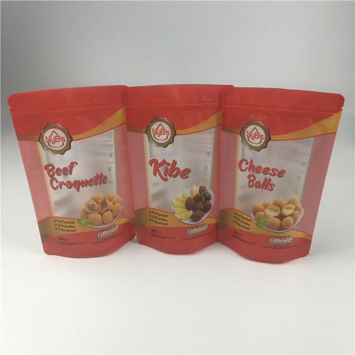 Saco Ziplock geado CMYK da folha de alumínio da janela 120micron VMPET