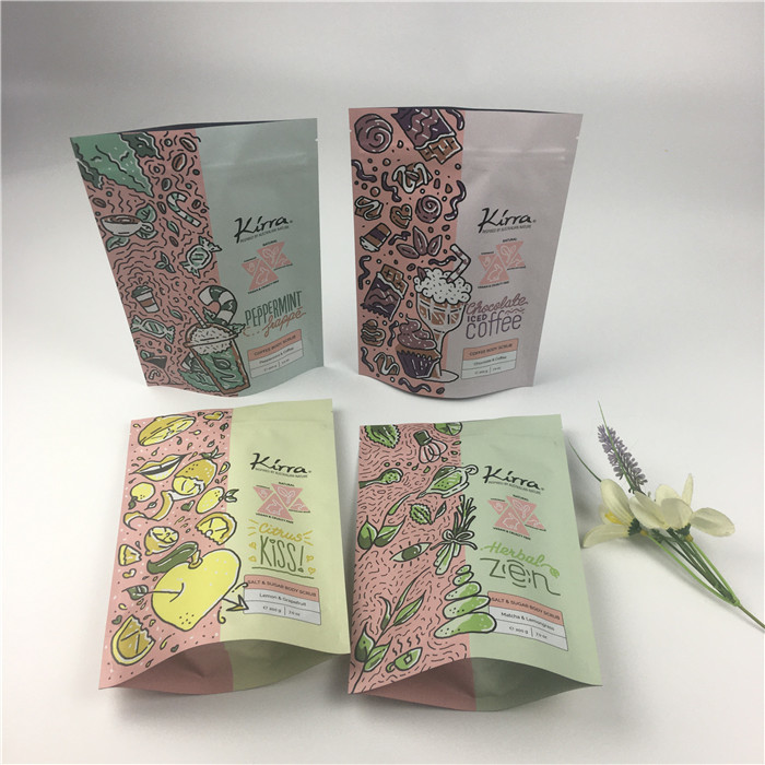 O sal de banho 120micron VMPET Recloseable levanta-se o malote 200g