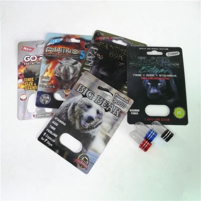 Rinoceronte 99 comprimidos do realce 500K que empacotam a impressão de seda dos cartões