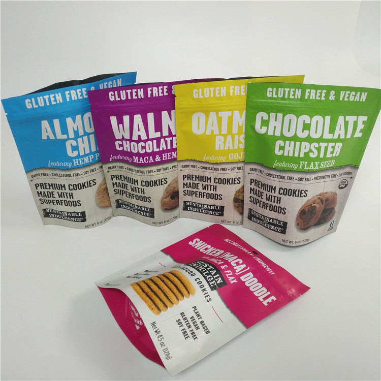 O suporte do plástico acima dos sacos de empacotamento Ziplock imprimiu o produto comestível de 1 galão