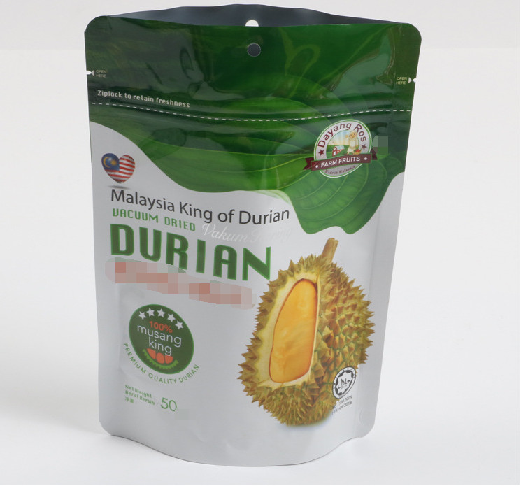 Malote Resealable de 120 Mic Stand Up Food Packaging com zíper