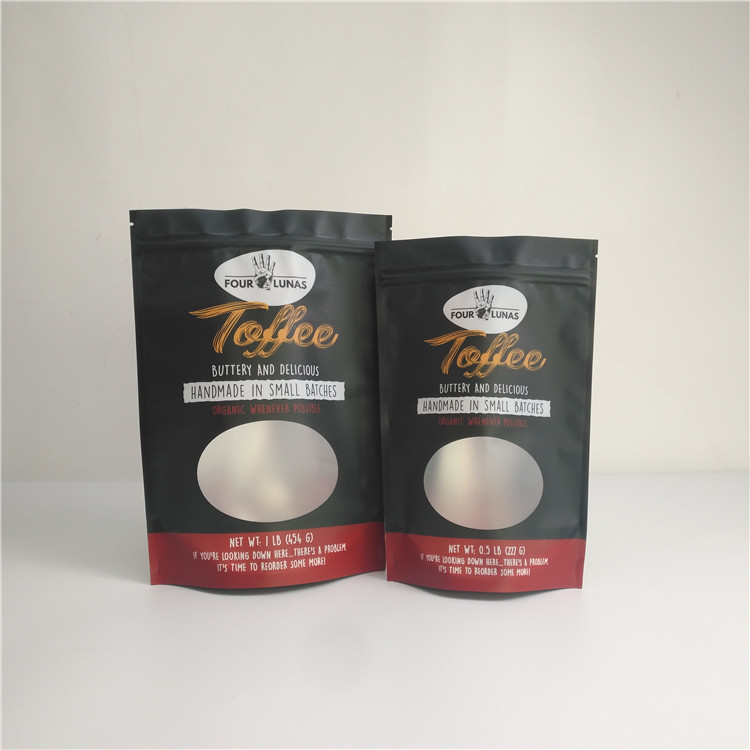 Feito sob encomenda impresso laminou o empacotamento de alimento comestível dos doces de Mylar com janela