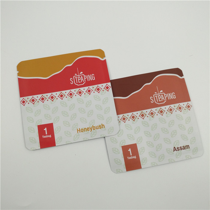 Malote reciclável do chá plástico da folha que empacota o logotipo personalizado verde preto