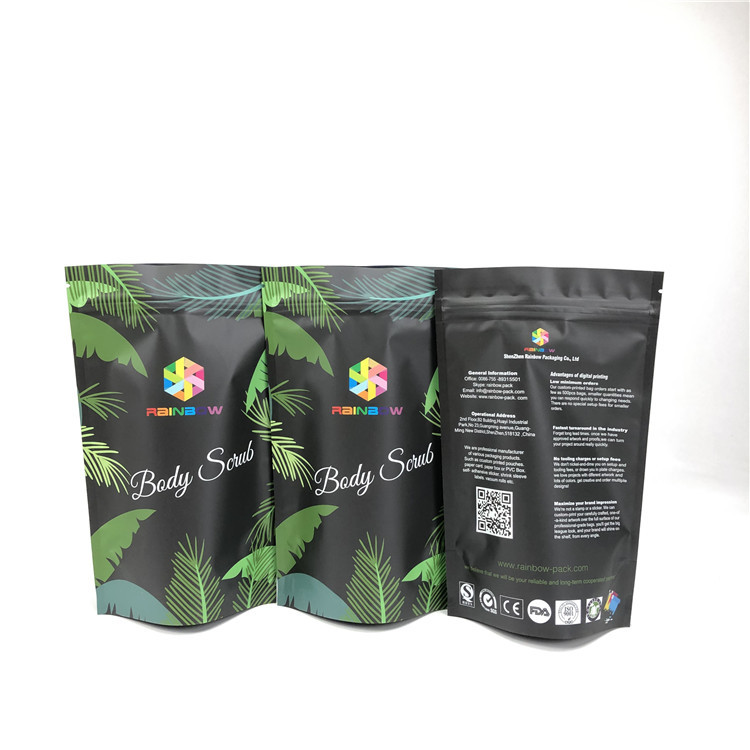 Prova cosmética do cheiro da posição de Matte Mylar Reusable Zip Pouches de sal de banho do oceano