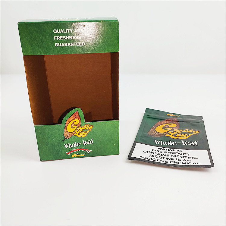 Baixo Moq personalizou caixas de papel impressas de Fronto Cigar Grabba Leaf Kraft para o empacotamento da folha