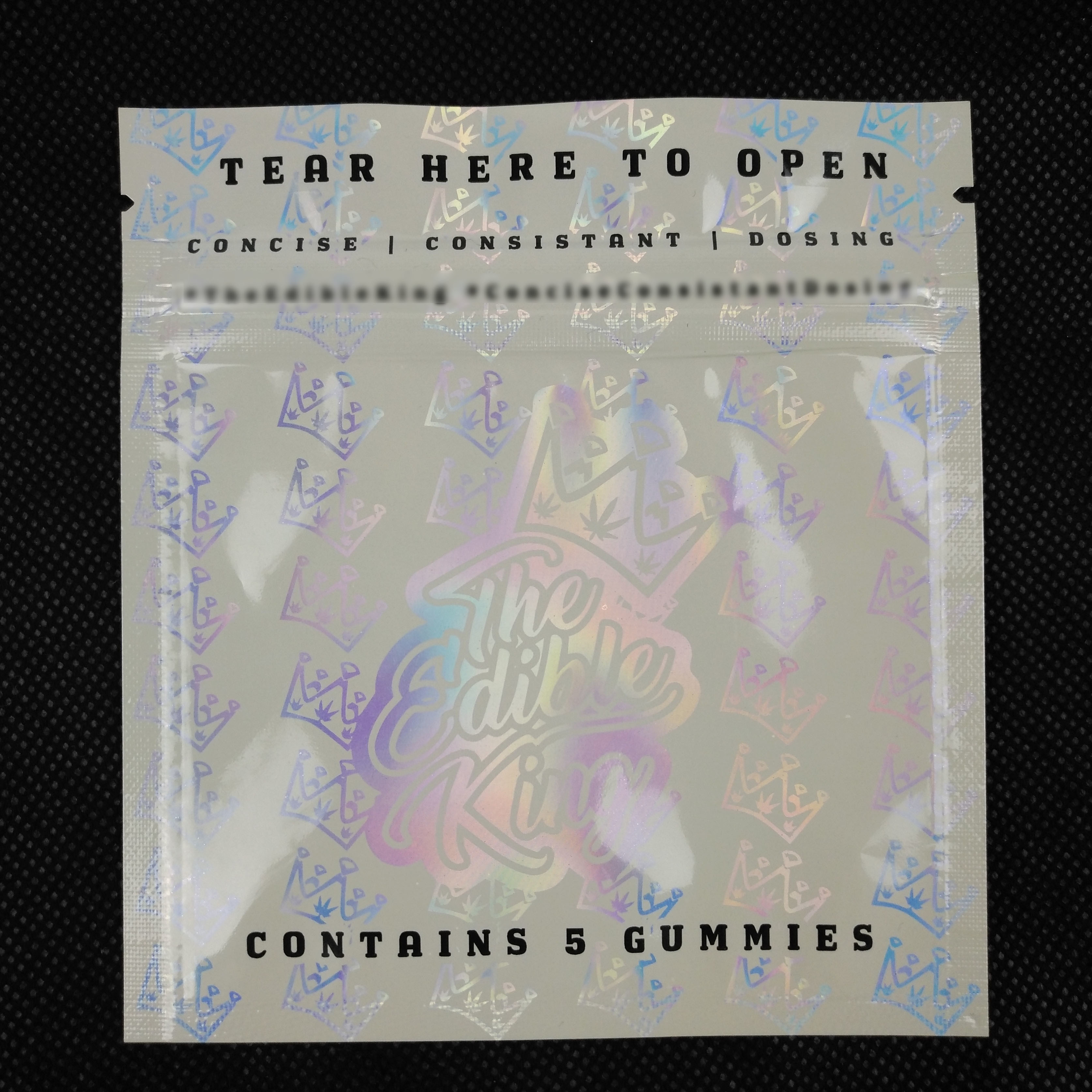 O lado feito sob encomenda do plástico três de Mylar da folha de alumínio da prova do cheiro de Logo Design Zip Lock Resealable selou o saco de empacotamento do holograma