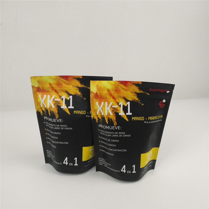 O saco pequeno platic do fechamento do fecho de correr dos sacos Resealable do empacotamento de alimento do zíper levanta-se o saco de plástico de empacotamento do pó feito sob encomenda do malote