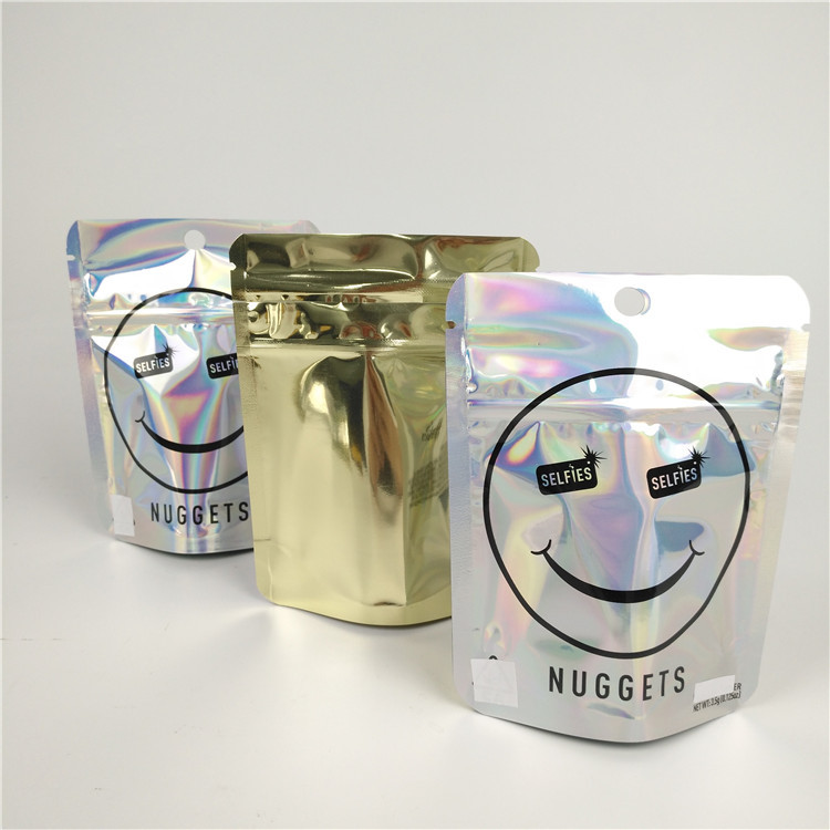 A folha de alumínio Resealable Mylar de Zipock 300g ensaca o empacotamento de alimento comestível