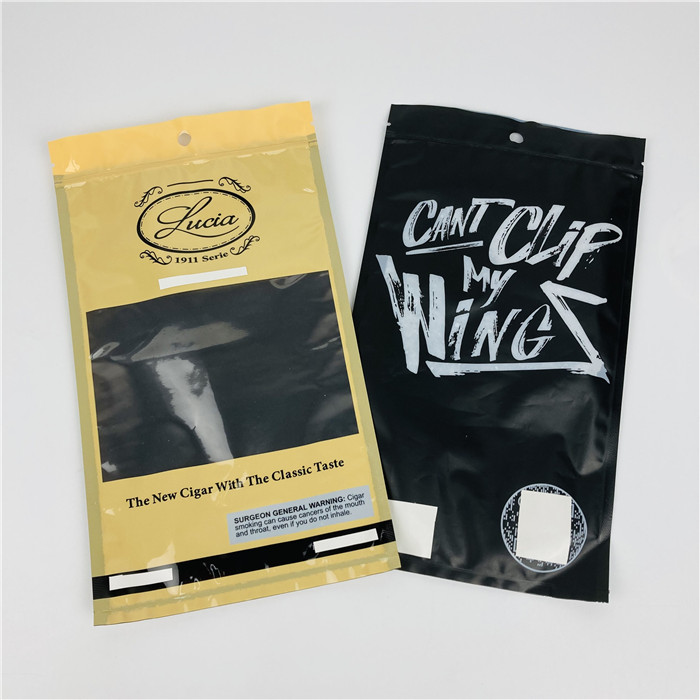 Sacos de plástico de empacotamento do Ziplock feito sob encomenda da folha de alumínio da prova do cheiro para envoltórios sem corte de fumo da folha do charuto do cânhamo