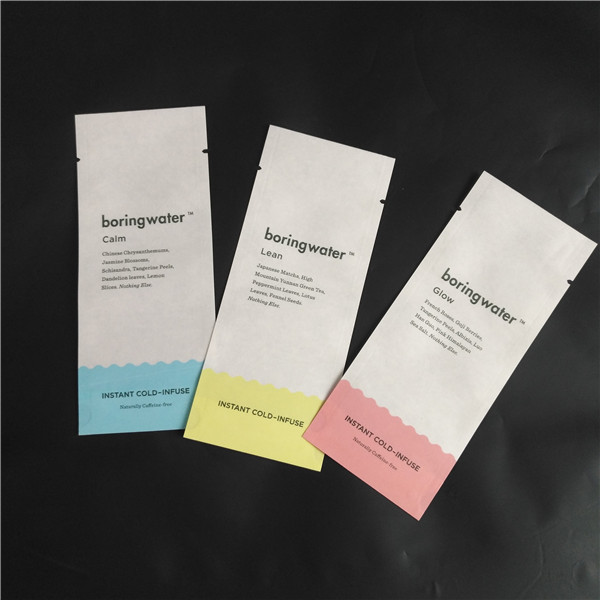 O empacotamento composto biodegradável da especiaria do pó do alimento do PLA do papel de embalagem do amigo de Eco ensaca três malotes laterais do selo