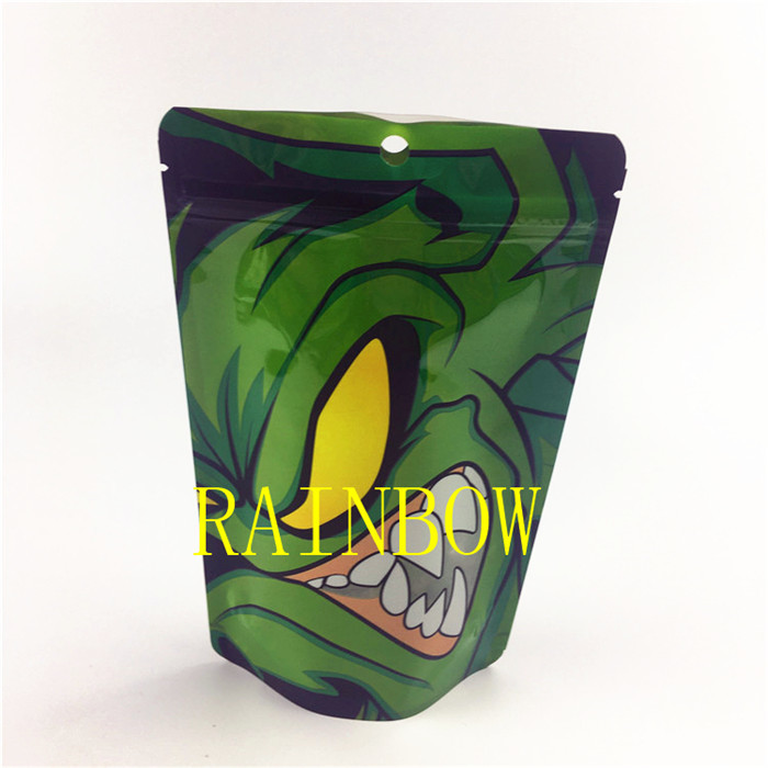 sacos comestíveis sem perigo para as crianças imprimindo digitais de mylar da folha de alumínio da soldadura térmica 7g de 200pcs MOQ com LOGOTIPO feito sob encomenda