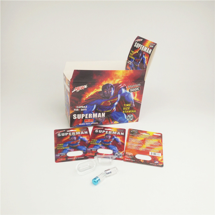 Carimbo quente dos cartões de papel da bolha da platina do rinoceronte 10k para a cápsula masculina do realce