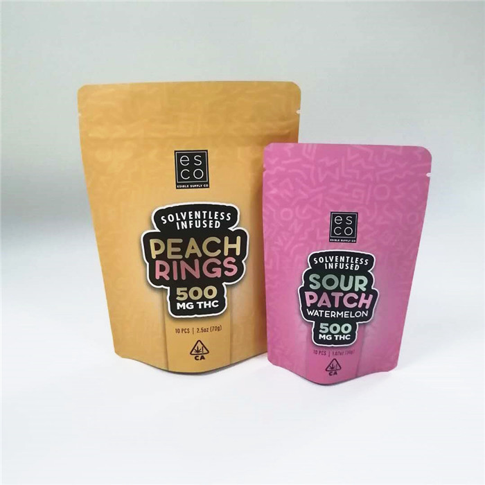 O malote Cbd Thc da prova do cheiro do MOPP CMYK Mylar levanta-se o malote do zíper