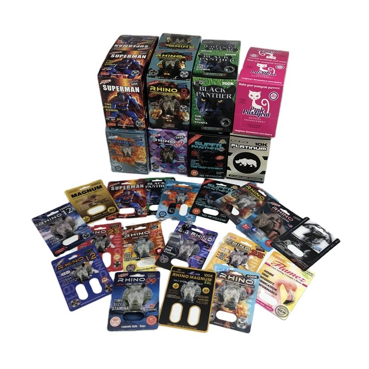 Cartão de papel da bolha do cartão 500k 3D da bolha do comprimido do sexo do GV do holograma com caixa de exposição