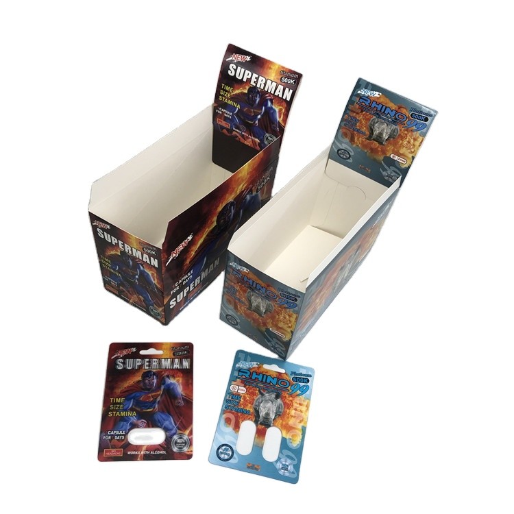 Embalagem de cartão de bolhas retangular com espessura de 0,1 mm e material ecológico