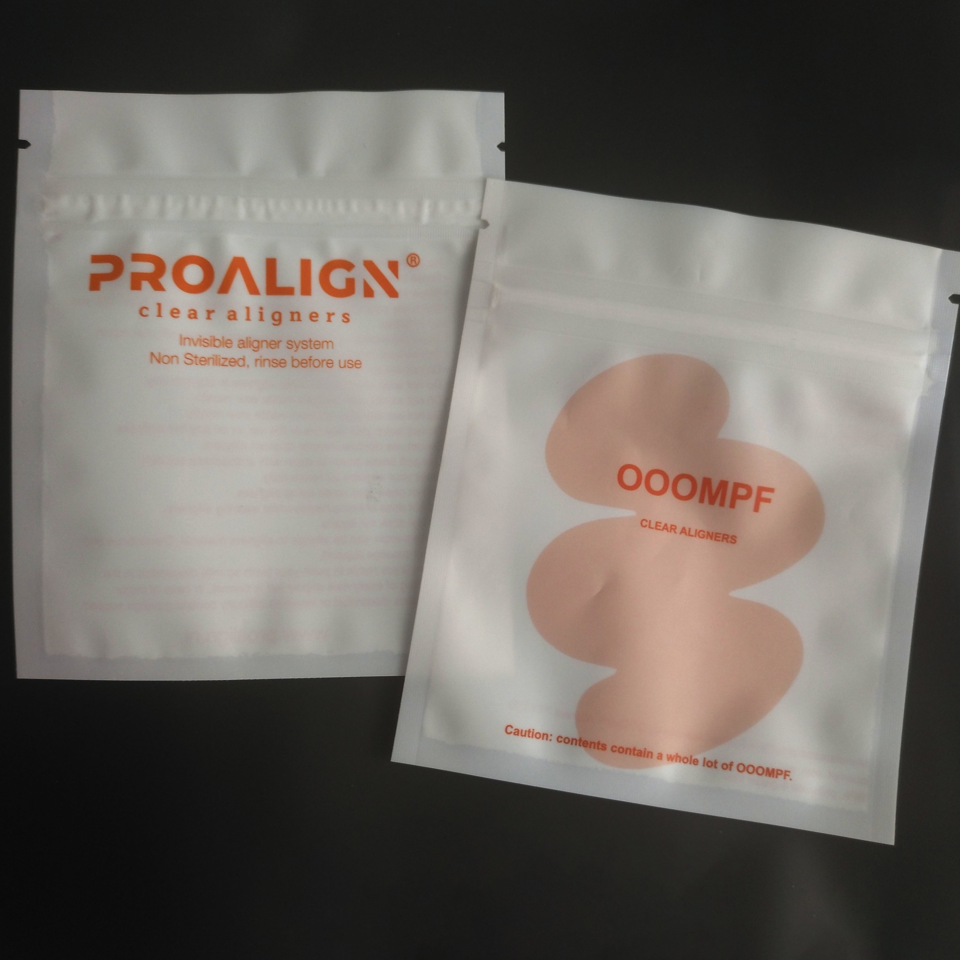 Fechamento plástico do fecho de correr do MOPP Vmpet que empacota o ISO de Matte Teeth Clear Aligners