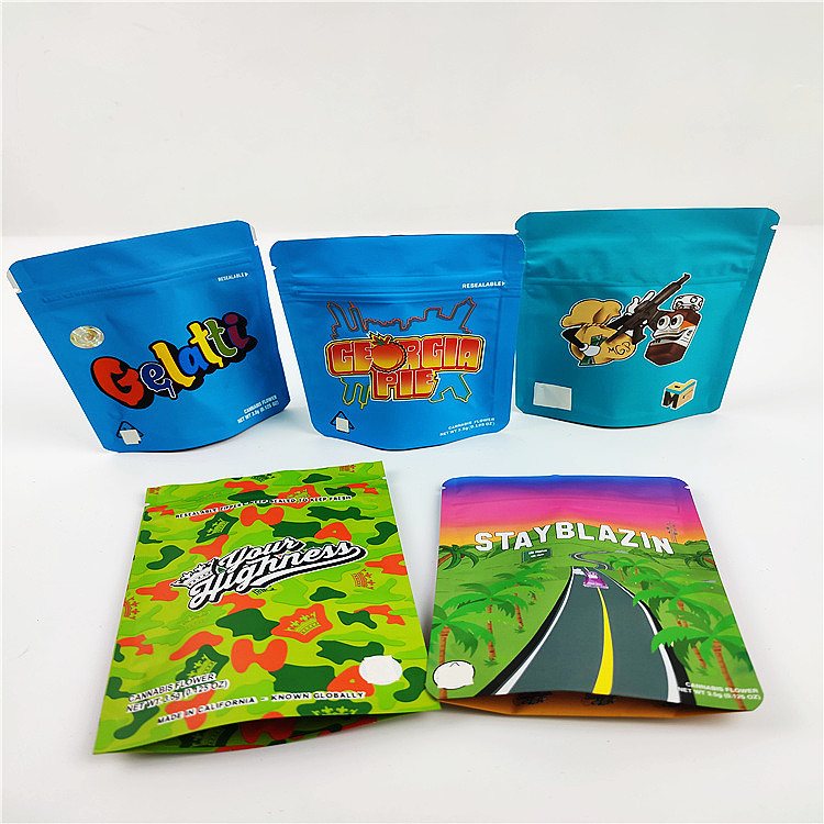 Malotes de empacotamento do saco 3.5g CBD Mylar da prova do cheiro da cookie do FSC BSCI CMYK