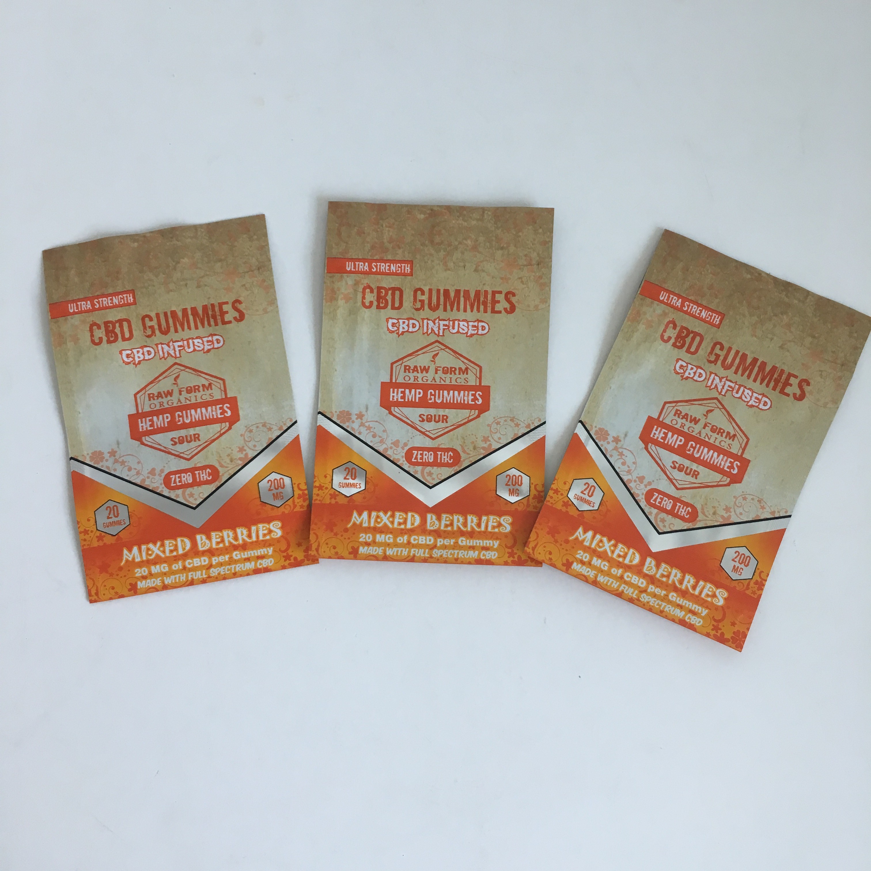 Imprimindo a flor Ziplock CBD plástico do cannabis infundiu sacos de empacotamento de Mylar do Ziplock de 50mg 100mg Gummies