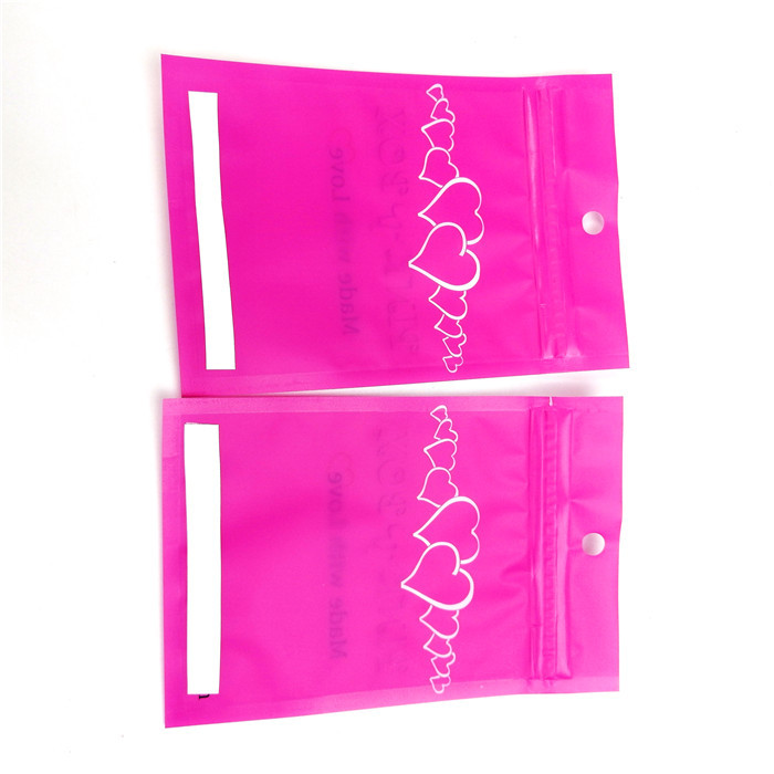 malote selado lateral impresso cor-de-rosa de três Mylar com a janela transparente clara para o empacotamento dos braceletes/joia