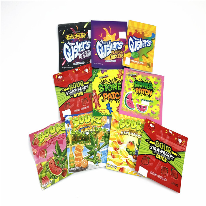 O Ziplock feito sob encomenda do toque macio imprimiu o suporte da prova do cheiro acima da soldadura térmica resistente Matte Weed Design Mylar Bags plástico da criança