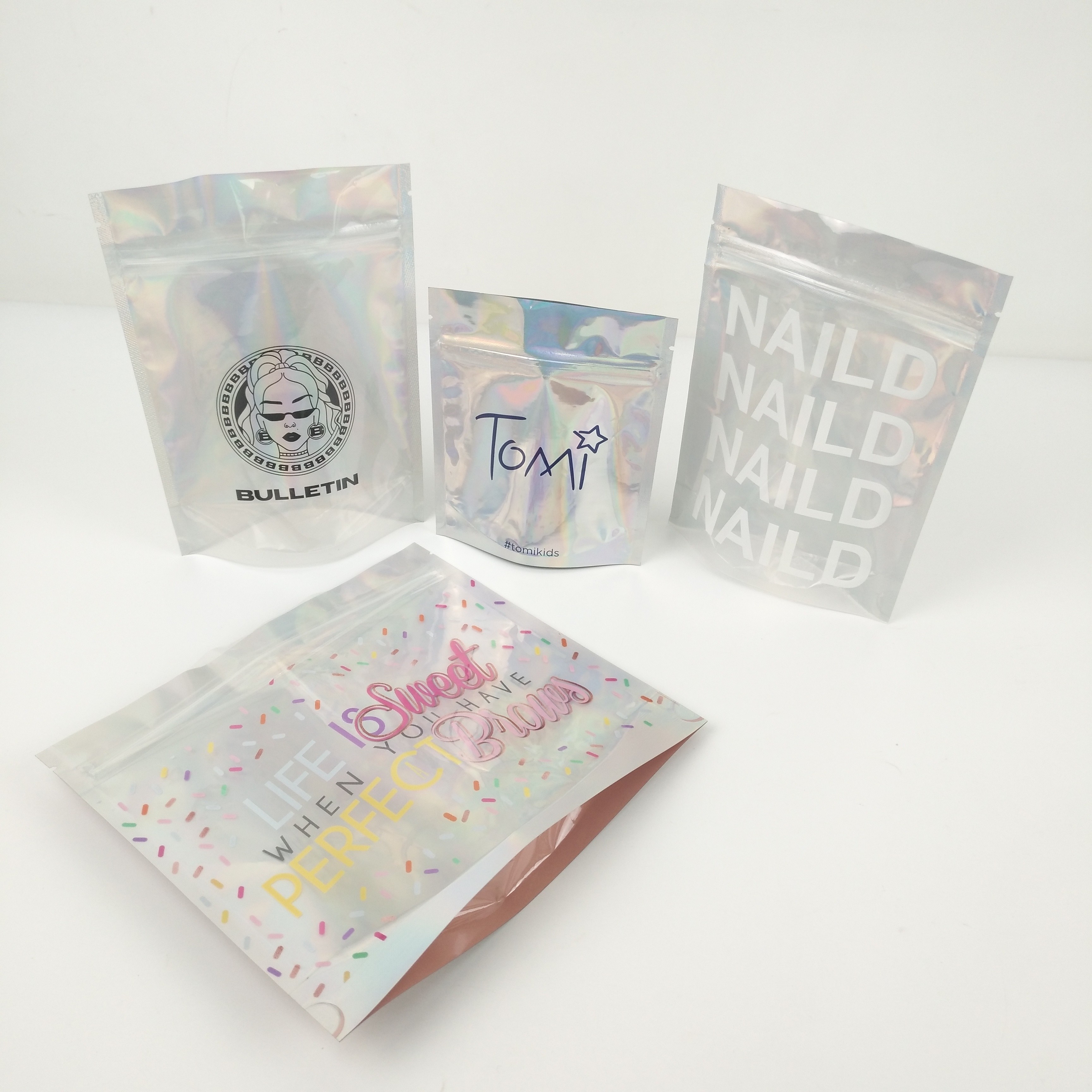 a embalagem plástica Ziplock de 1.2c Mpet CMYK ensaca o Gravure de VMPET para cosméticos da joia