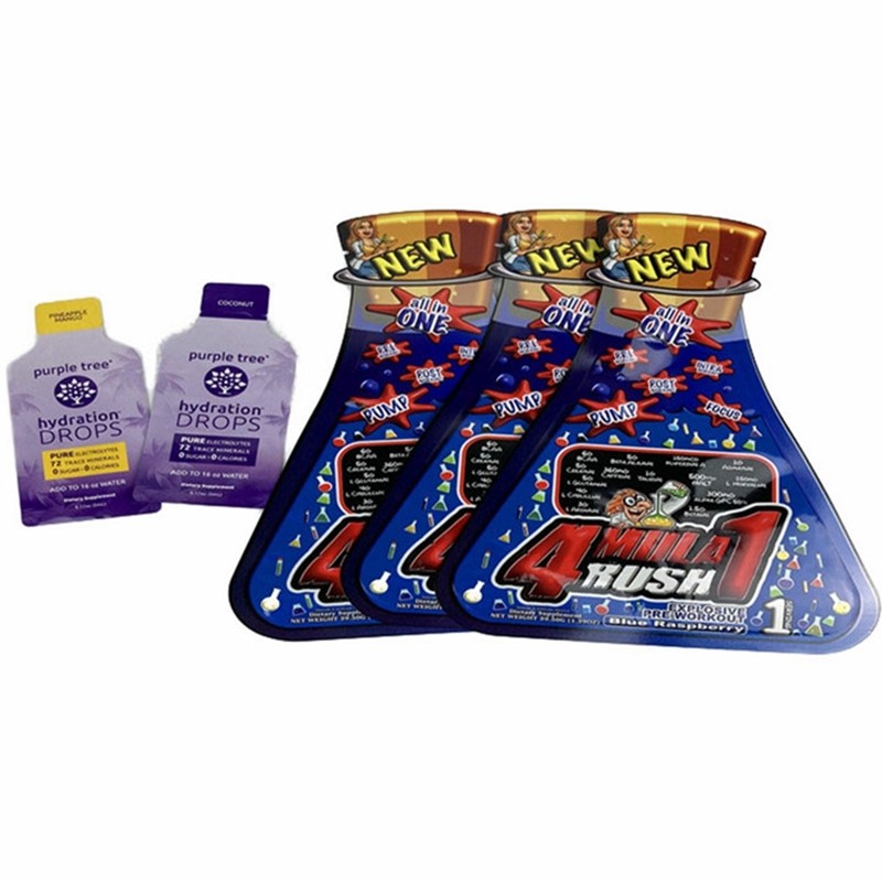 Saquinho de creme cosmético dado forma especial do champô do malote comestível feito sob encomenda do delta 8 dos blocos plásticos de toque macio de Mylar da cópia