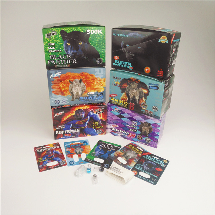 os comprimidos 90mic forram a bolha plástica da cápsula do rinoceronte 7 do cartão dos cartões 3D holográfica