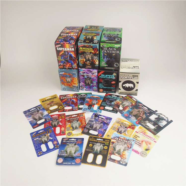 A cápsula do rinoceronte do comprimido empola o papel reciclado 200mic de papel de empacotamento do rinoceronte 7 dos cartões