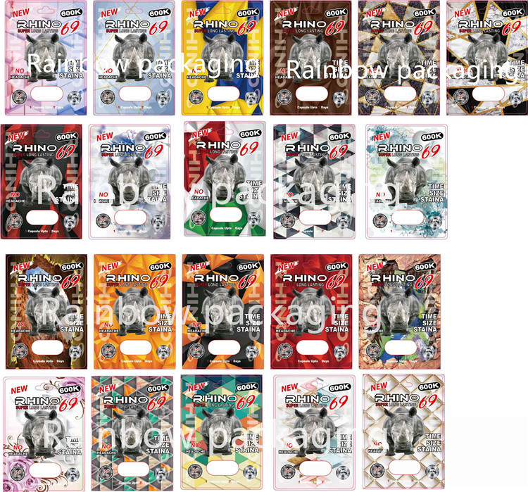 Bala dura 120mic do recipiente de plástico de CMYK Rox para a cápsula sexual do realce