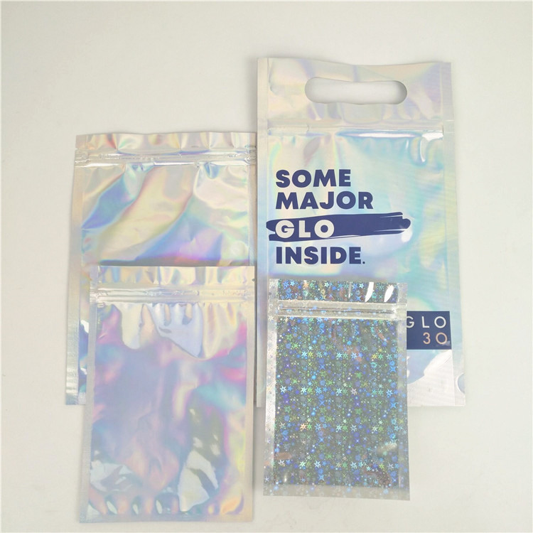 Saco plástico do empacotamento de alimento do MOPP dos sacos holográficos UV lustrosos do zíper de CMYK