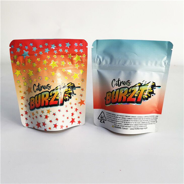Gravure de Runtz 7g 35g CMYK da prova de Edibles Matte Mylar Aluminium Bag Smell