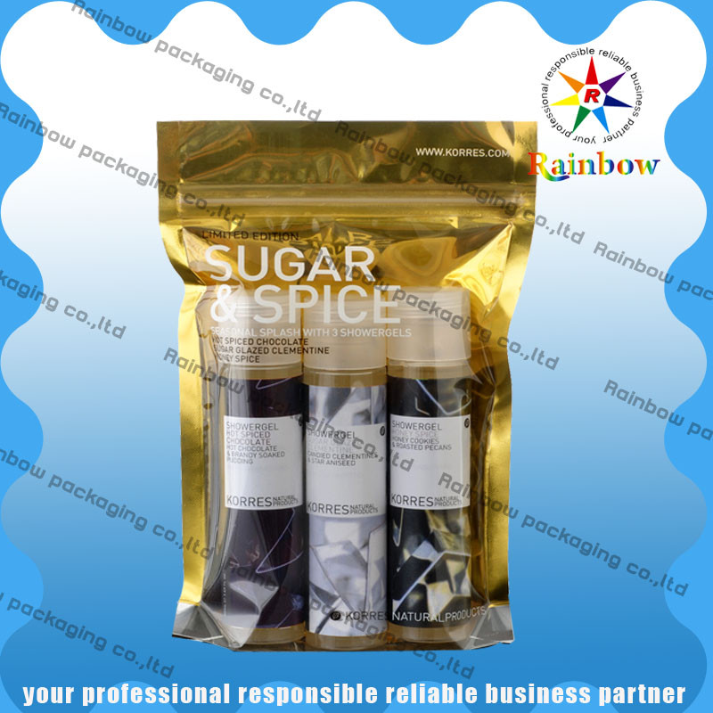 Saco de empacotamento cosmético plástico de OPP/AL/PE para a almofada morna com impressão de Costomized