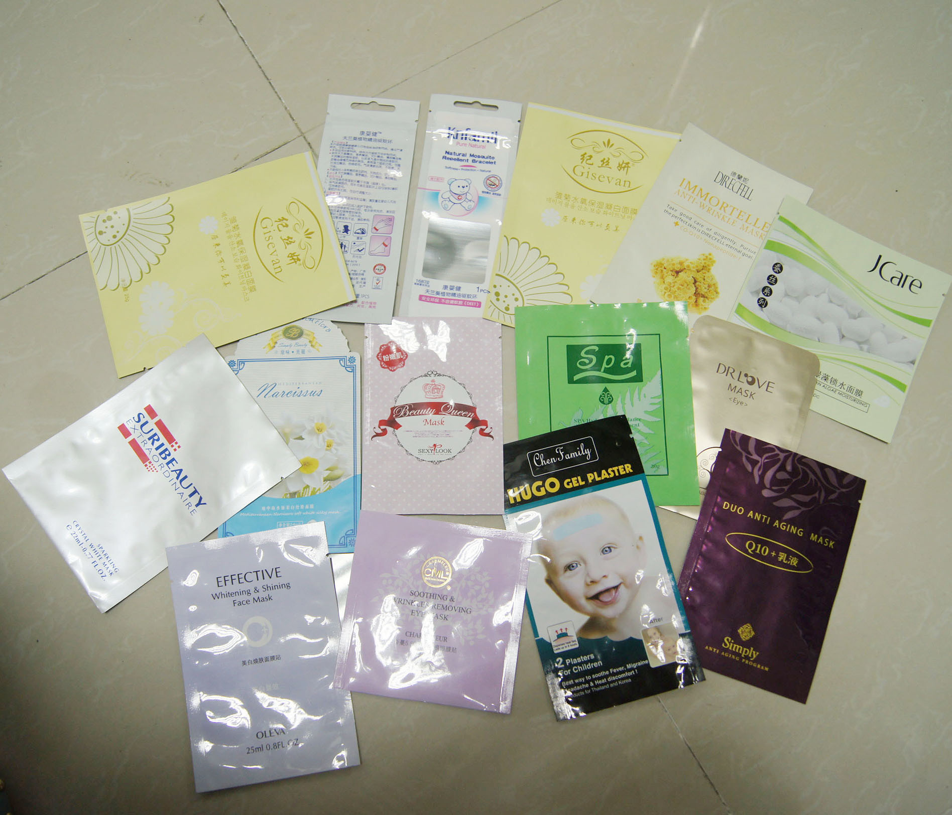 100mic os sacos cosméticos feitos sob encomenda, Três-Lado selaram o malote da folha de alumínio