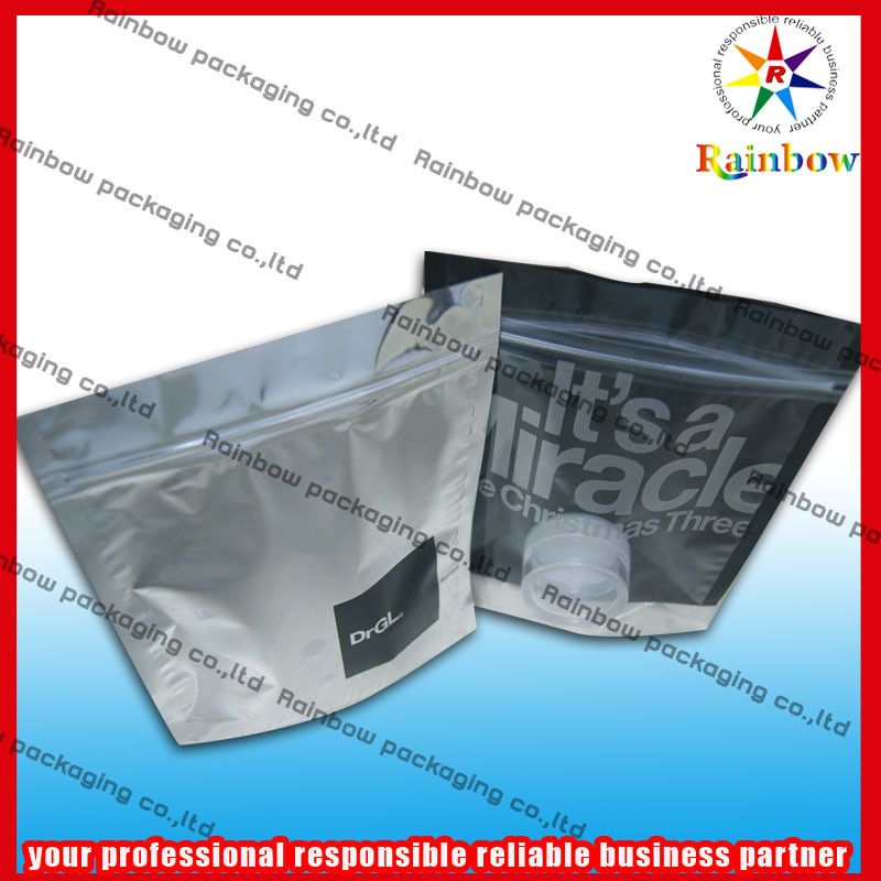 Levante-se a impressão colorida de empacotamento cosmética do saco com Ziplock