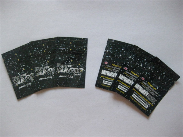 Incenso erval mágico que empacota, malotes recicláveis da flor do zíper da folha