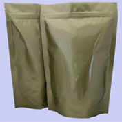 O ouro de empacotamento lustroso feito sob encomenda da folha de alumínio levanta-se com Ziplock