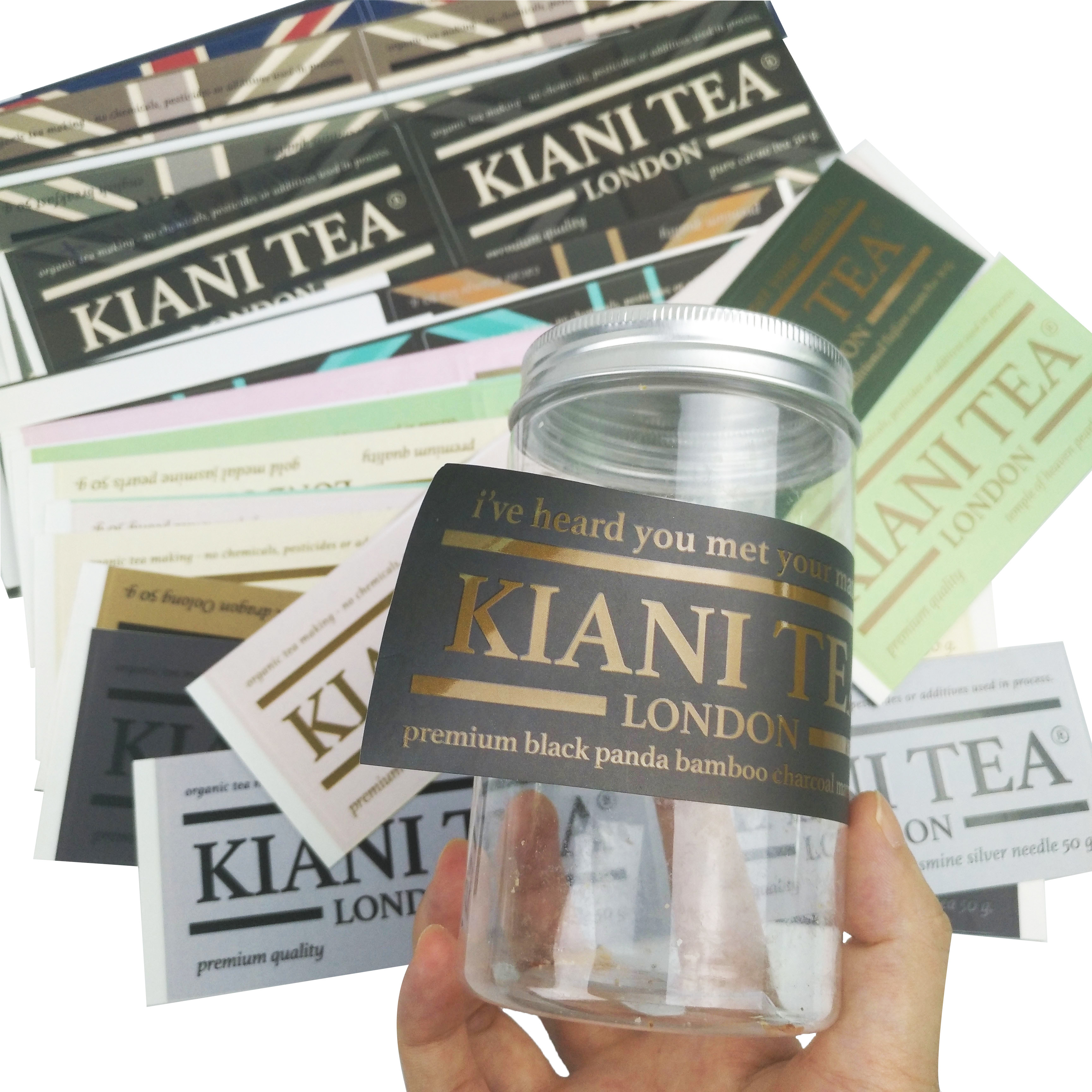 Garrafa de água impermeável adesiva personalizada original Logo Printed Labels Sticker feito sob encomenda dos produtos alimentares da etiqueta