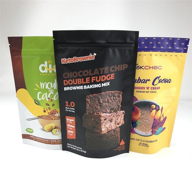 A folha de alumínio do saco de plástico do fechamento do fecho de correr do produto comestível levanta-se o saco com zíper