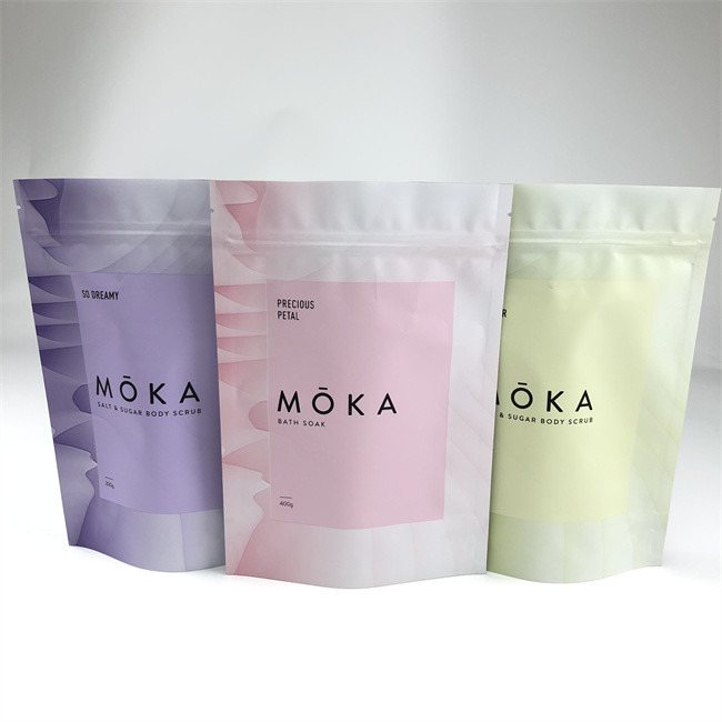 O Gravure que imprime o empacotamento plástico de sal de banho ensaca o resíduo metálico Resealable