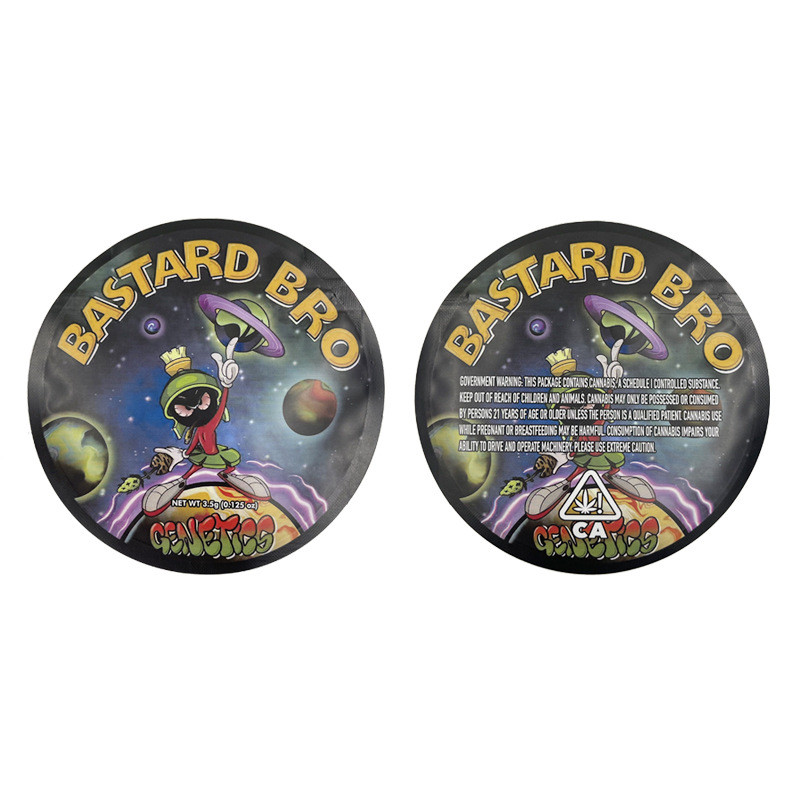 O círculo misturado Edibles cortou a prova de empacotamento dada forma 3.5g do cheiro do saco da folha de Mylar