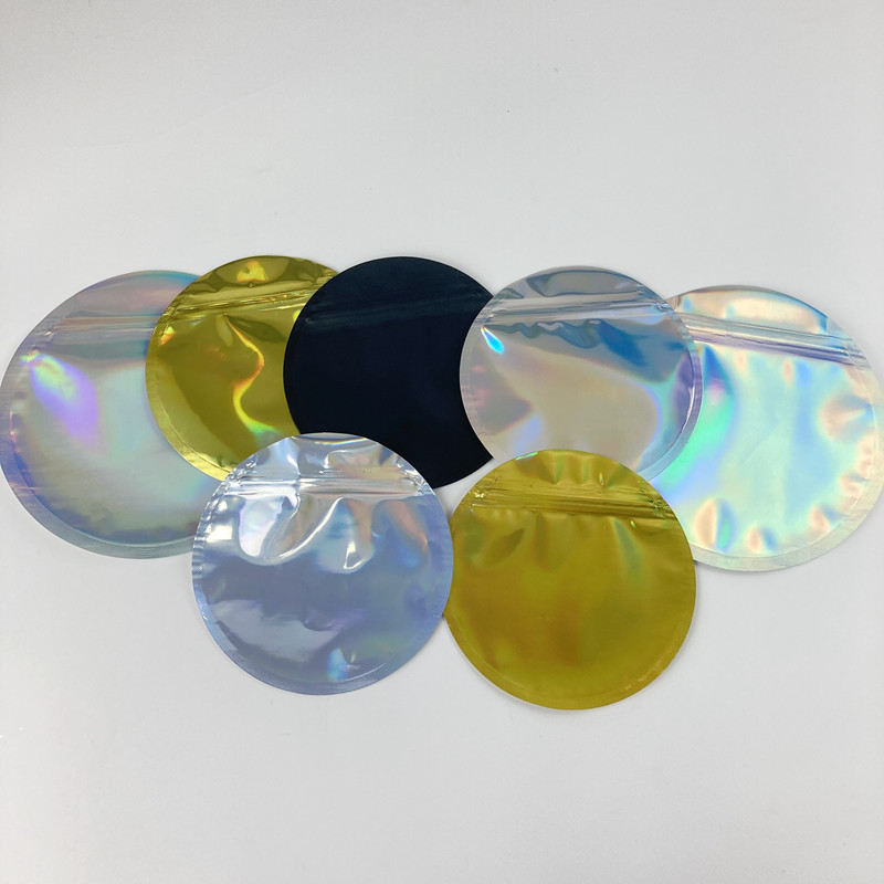 Os sacos holográficos Resealable da folha de alumínio de Mylar cortaram 3.5G dado forma feito sob encomenda